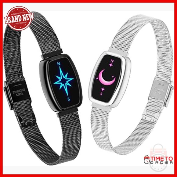 Smart Bluetooth Touch Bracelet for Couples, Vibration & Light Up Feature